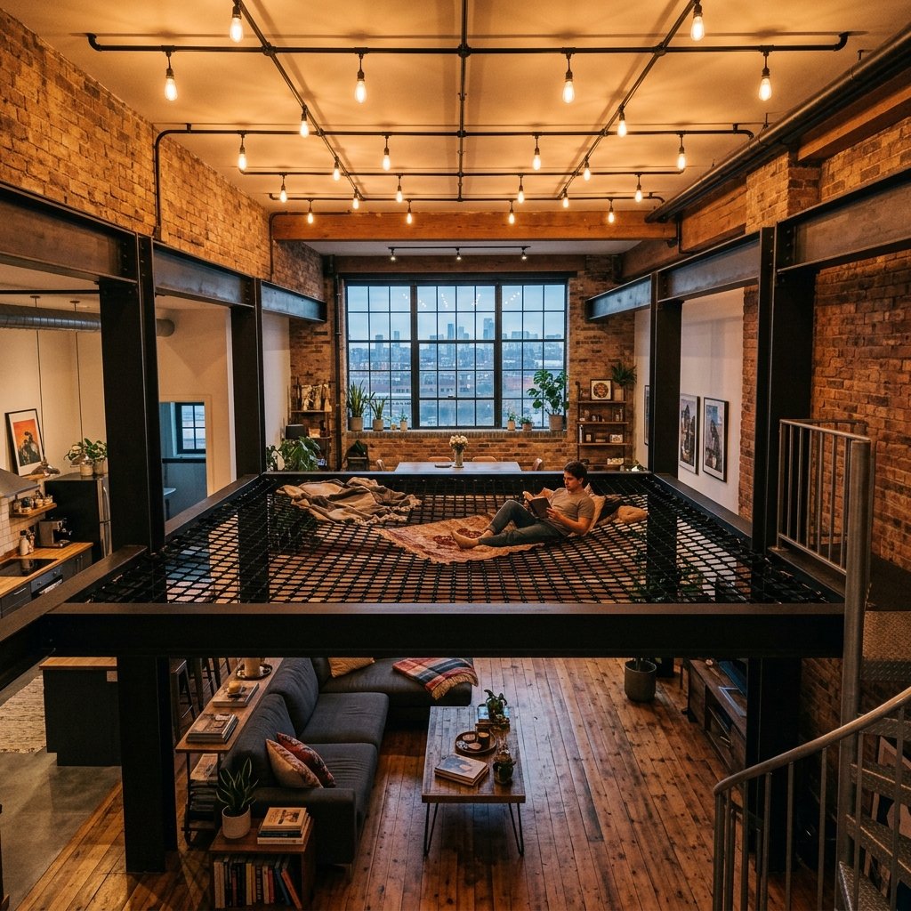 Professional hammock loft installation